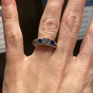 Sapphire and Silver .925 Women's Ring